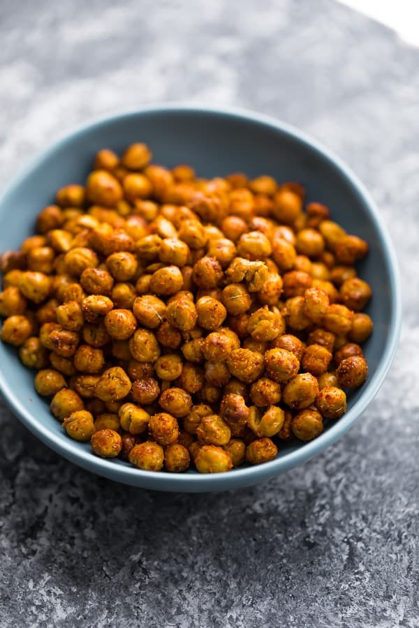 bowl with roasted chickpeas