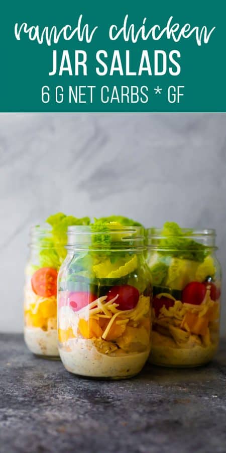 ranch chicken jar salads