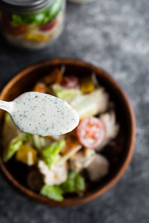 showing how to make ranch dressing