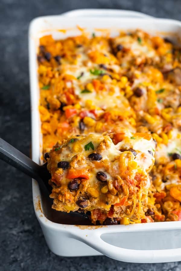 Mexican Spaghetti Squash Casserole | Sweet Peas and Saffron