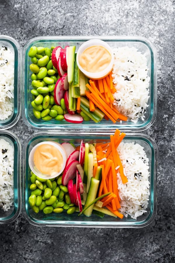 Vegan Sushi Bowl Meal Prep - Sweet Peas and Saffron