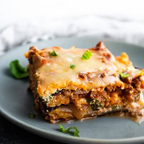 Eggplant Lasagna (Low Carb, Freezer) - Sweet Peas and Saffron