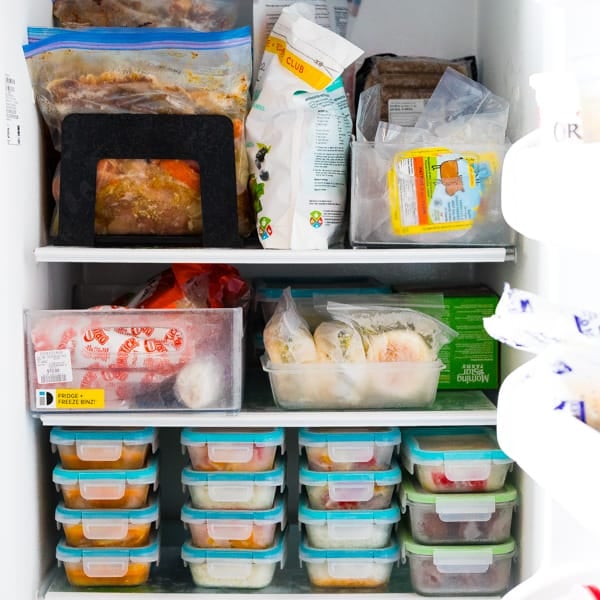 Freezer Meal Do's & Don'ts showing my freezer lunch stash