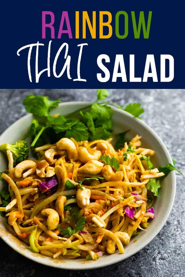 10 minute crunchy rainbow thai salad