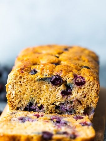 Close up of healthy lemon blueberry bread