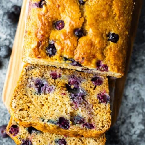 Healthy Lemon Blueberry Bread - Sweet Peas and Saffron