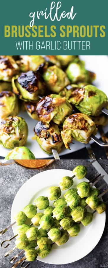 grilled brussels sprouts with garlic butter