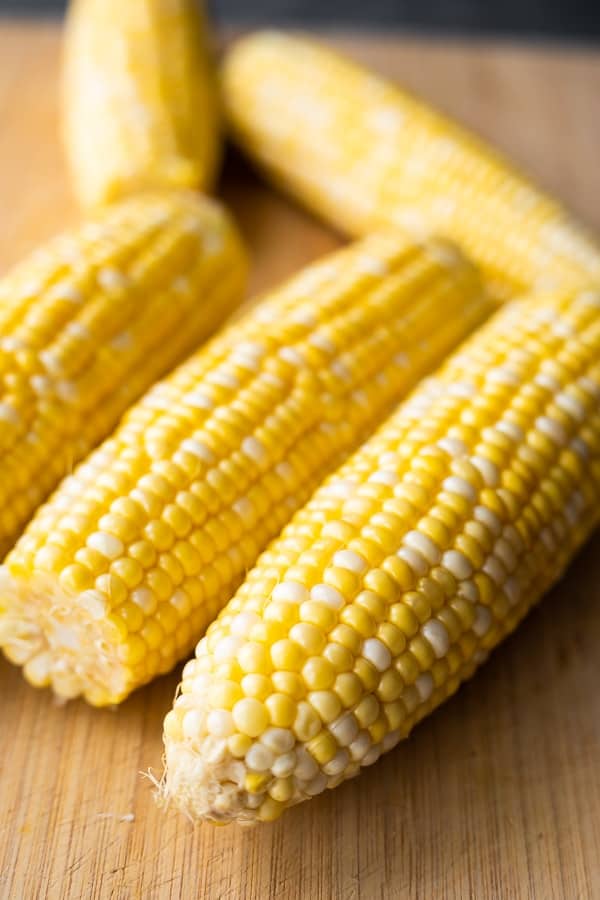 raw corn before making corn on the cob instant pot