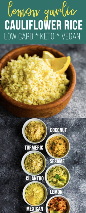 lemon garlic cauliflower rice