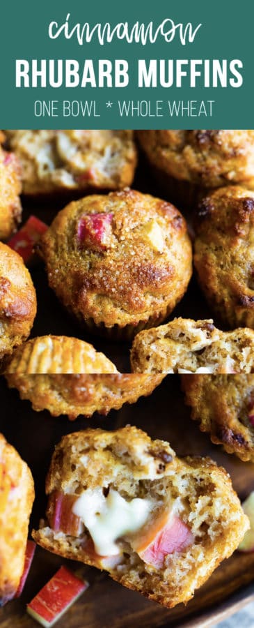 healthy rhubarb muffins