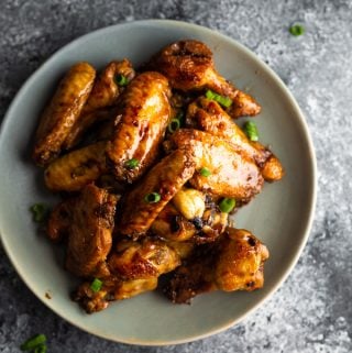 Crockpot Chicken Wings with Maple Ginger Glaze - Sweet Peas and Saffron