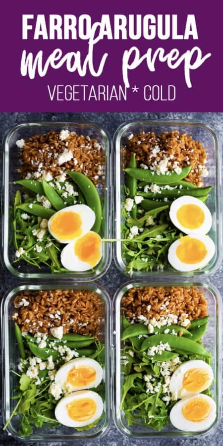 farro arugula salad (meal prep)