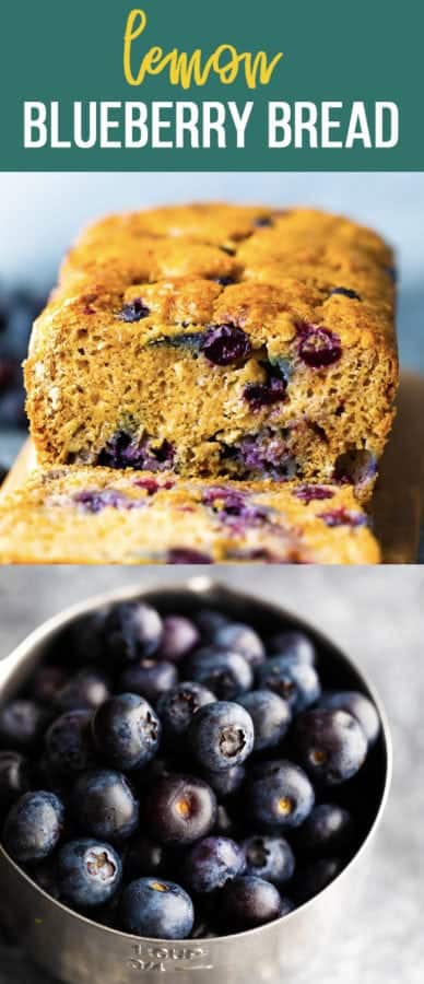 healthy lemon blueberry bread