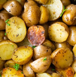 Herb and Olive Oil Crock Pot Potatoes - Sweet Peas and Saffron