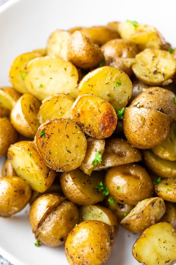 Herb And Olive Oil Crock Pot Potatoes Sweet Peas And Saffron