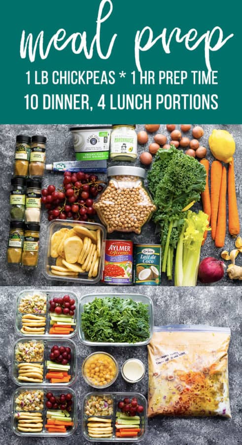 chickpea meal prep 3 ways