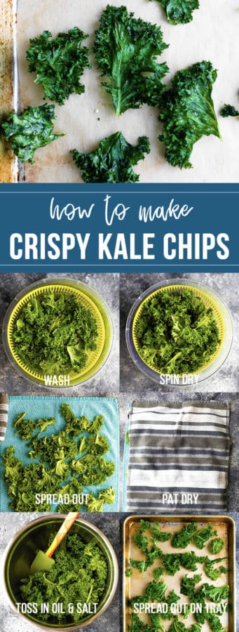 Foolproof crispy baked kale chips (+ 4 flavors)