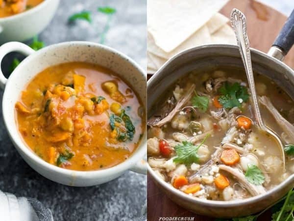 imagen collage con dos recetas de cooker stew recipes
