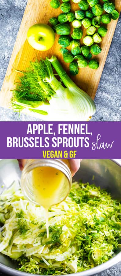 apple, fennel, brussels sprouts slaw