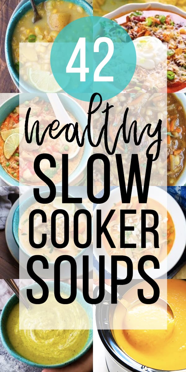 Imagen de collage de Recetas de sopa de olla lenta saludable