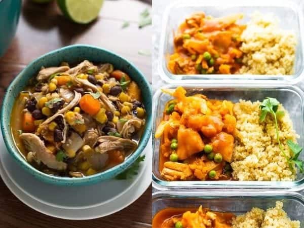 immagine collage di Instant Pot Freezer Meals