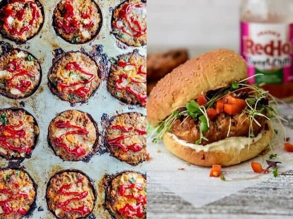 image de collage de Boulettes de viande, de Pain de viande et de hamburgers