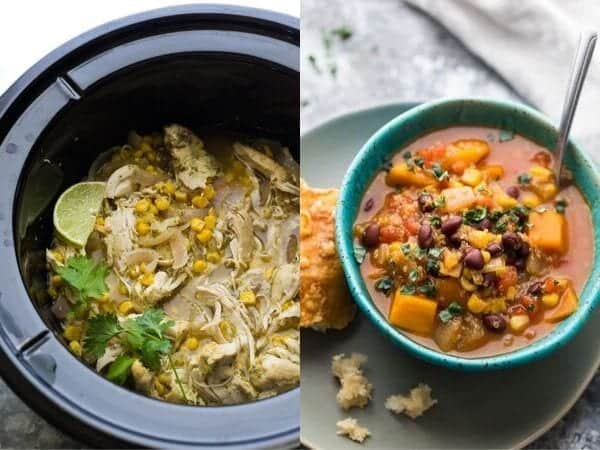 collage image of Crockpot Freezer Meals