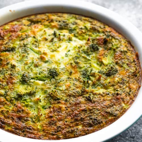 Broccoli Cheese Crustless Quiche - Sweet Peas and Saffron