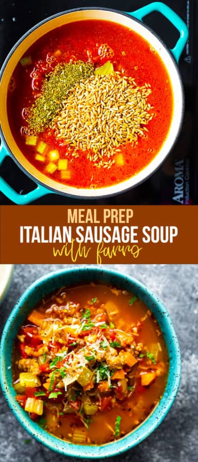 italian sausage soup with farro