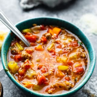 Italian Sausage Soup with Farro - Sweet Peas and Saffron