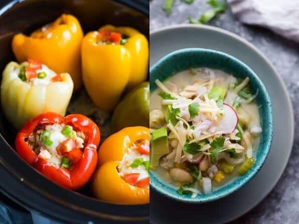 collage image of Crockpot Freezer Meals