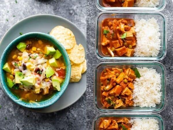 collage image of Crockpot Freezer Meals