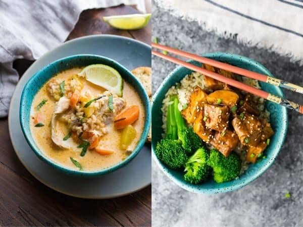collage image of Crockpot Freezer Meals