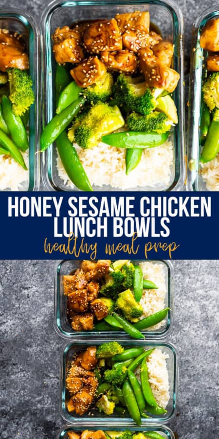 Honey Sesame Chicken Lunch Bowls | Sweet Peas and Saffron