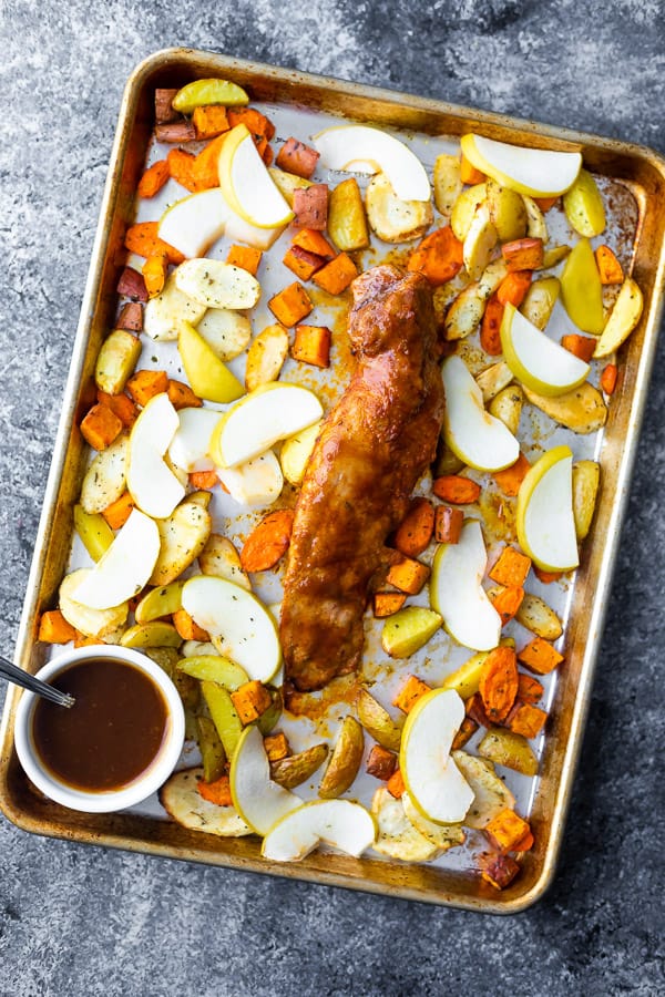 One-Pan Pork Tenderloin with Heirloom Tomato & Shallot Confit