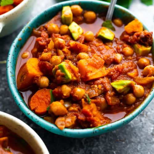 Spicy Slow Cooker Chickpea Chili (+ Instant Pot) | Sweet Peas & Saffron