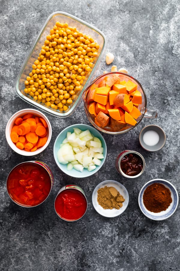ingredients required for crockpot chickpea chili