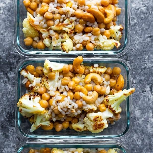 cauliflower cashew meal prep