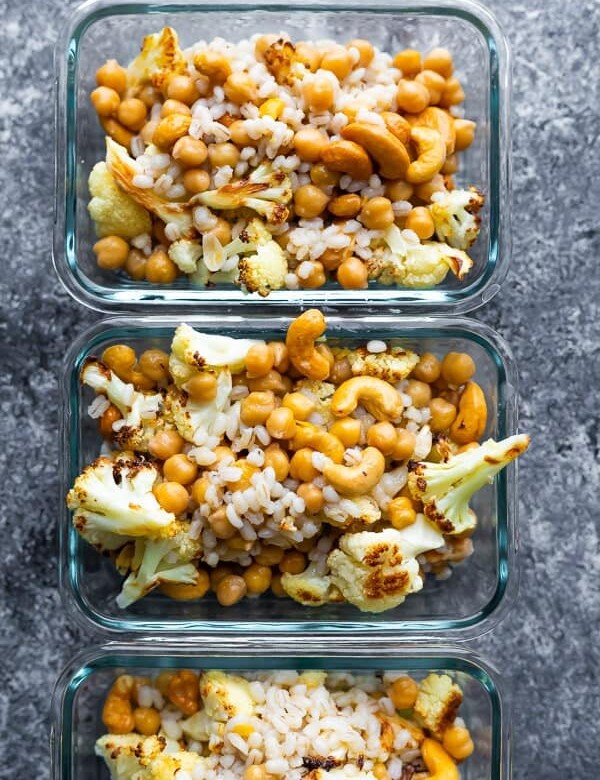 cauliflower cashew meal prep