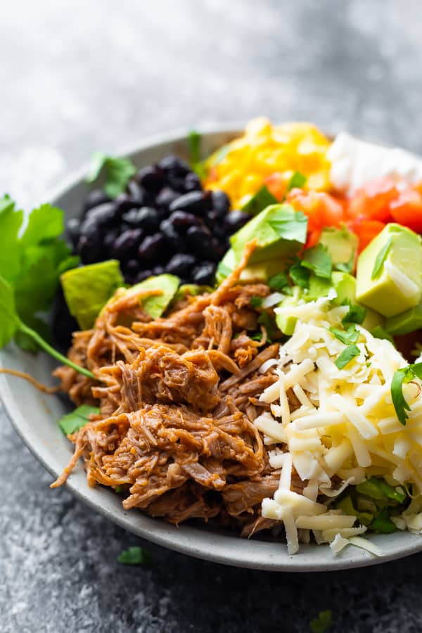 pulled pork burrito bowl