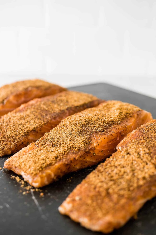 ChiliRubbed Salmon with Avocado Salsa