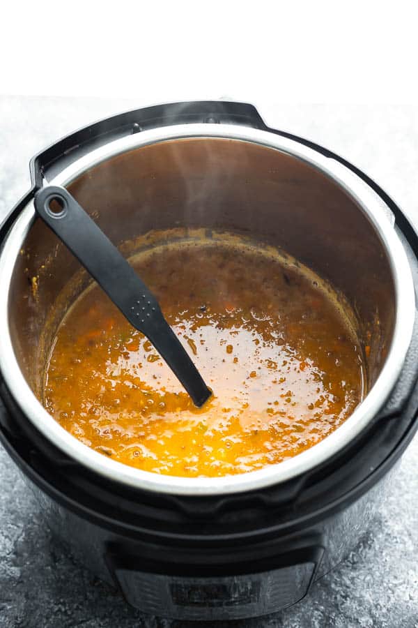 instant pot lentil soup in instant pot