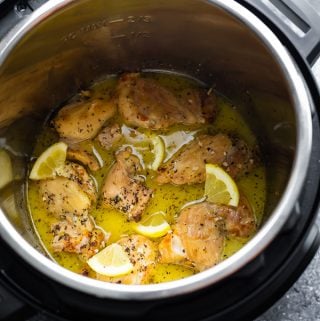 Instant Pot Lemon Garlic Chicken Thighs - Sweet Peas and Saffron