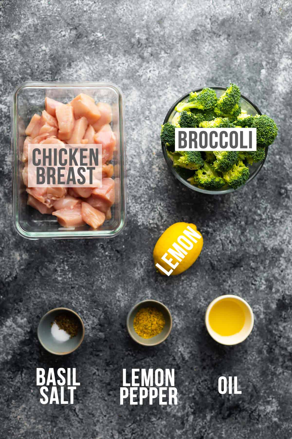 ingredients required to make air fryer chicken and broccoli
