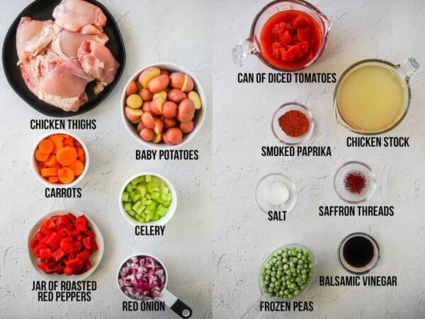 ingredients required to cook slow cooker spanish chicken stew