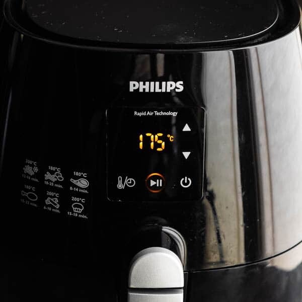 air fryer programmed to 175°F