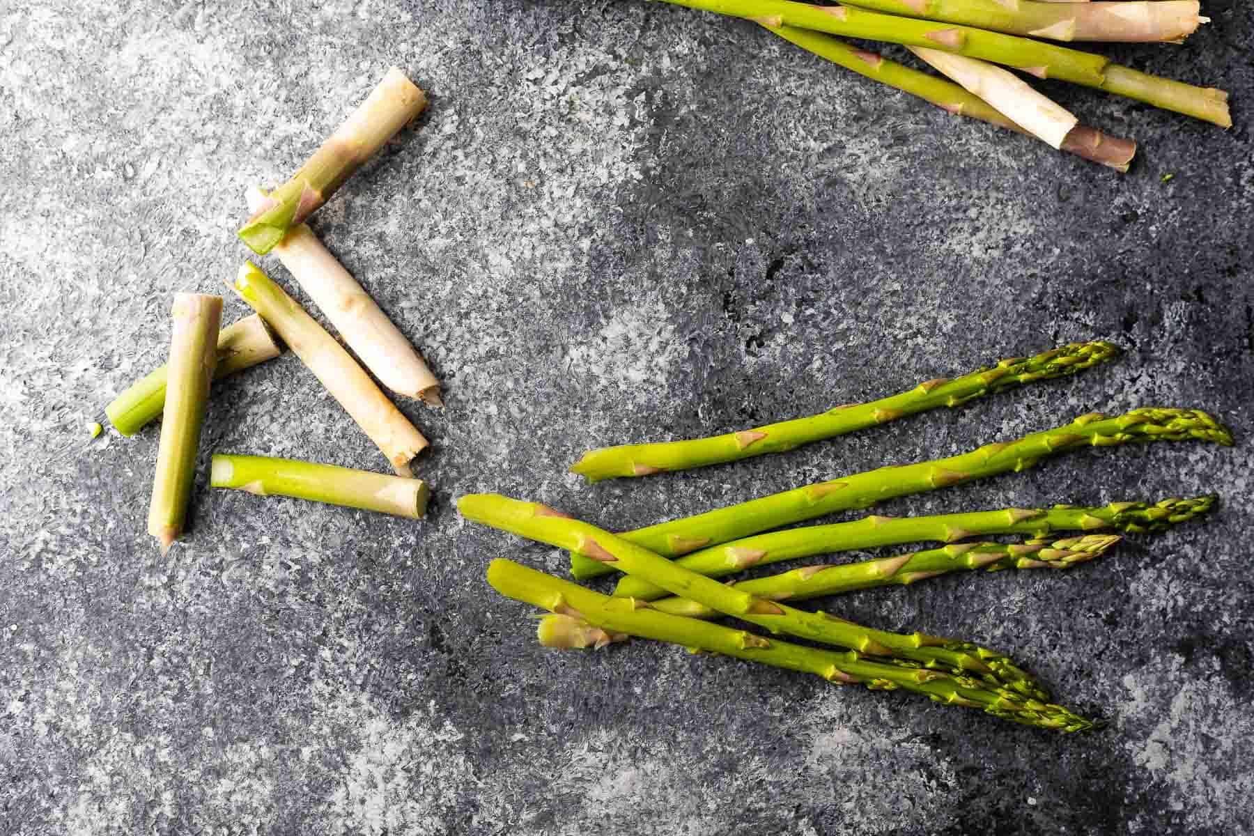 asparagus with tips snapped off