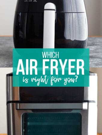 collage image that says 'which air fryer model is right for you?'