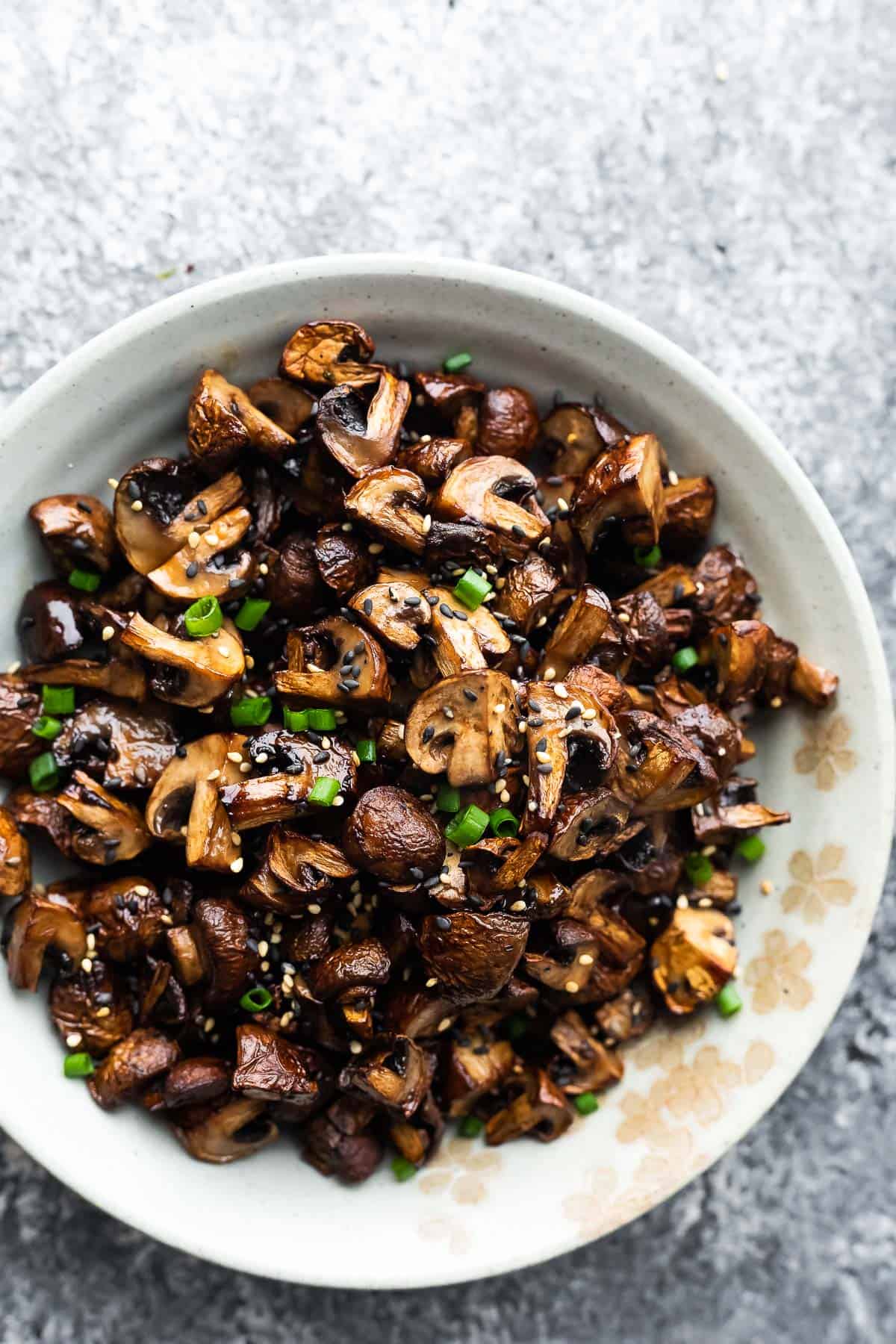 Sesame Sesame Air Fryer Mushrooms - Sweet Peas and Saffron