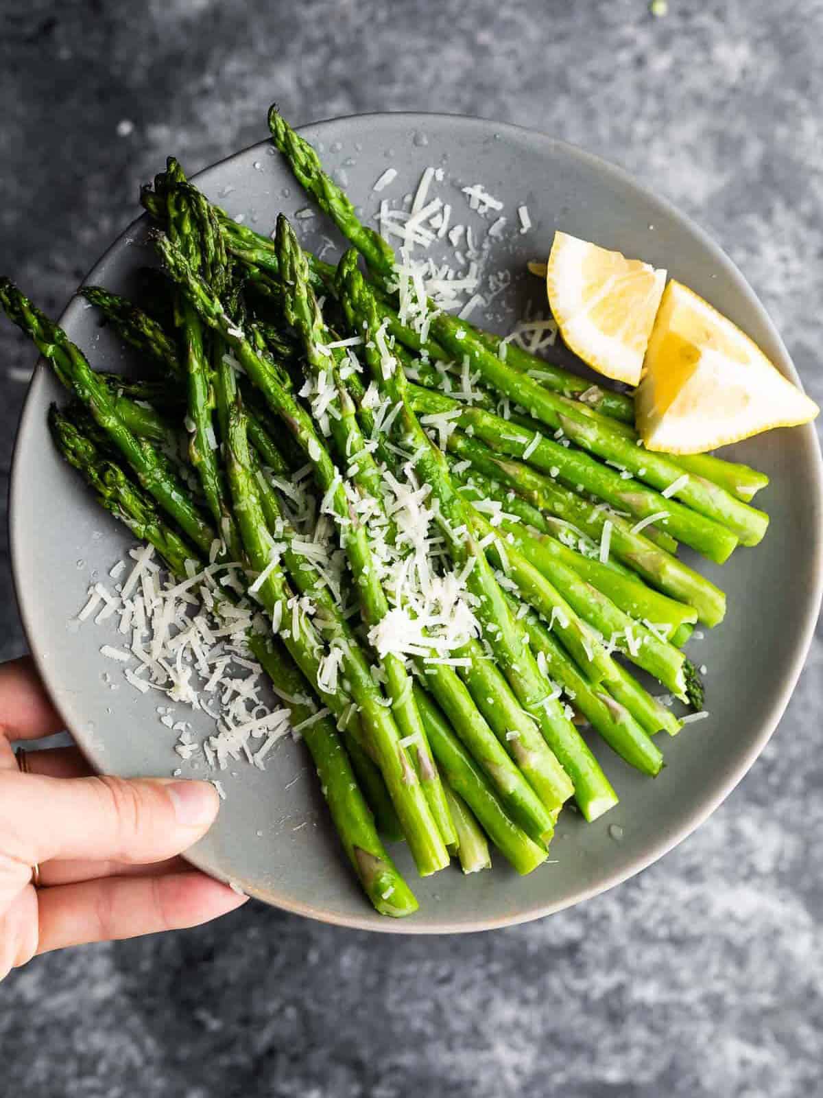 Air Fryer Asparagus Sweet Peas and Saffron